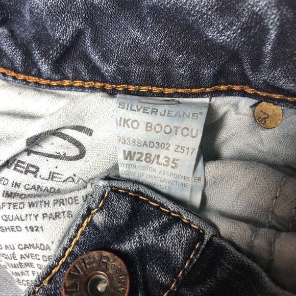 Silver Jeans Blue Aiko Bootcut Jeans Size 28 - Picture 8 of 12